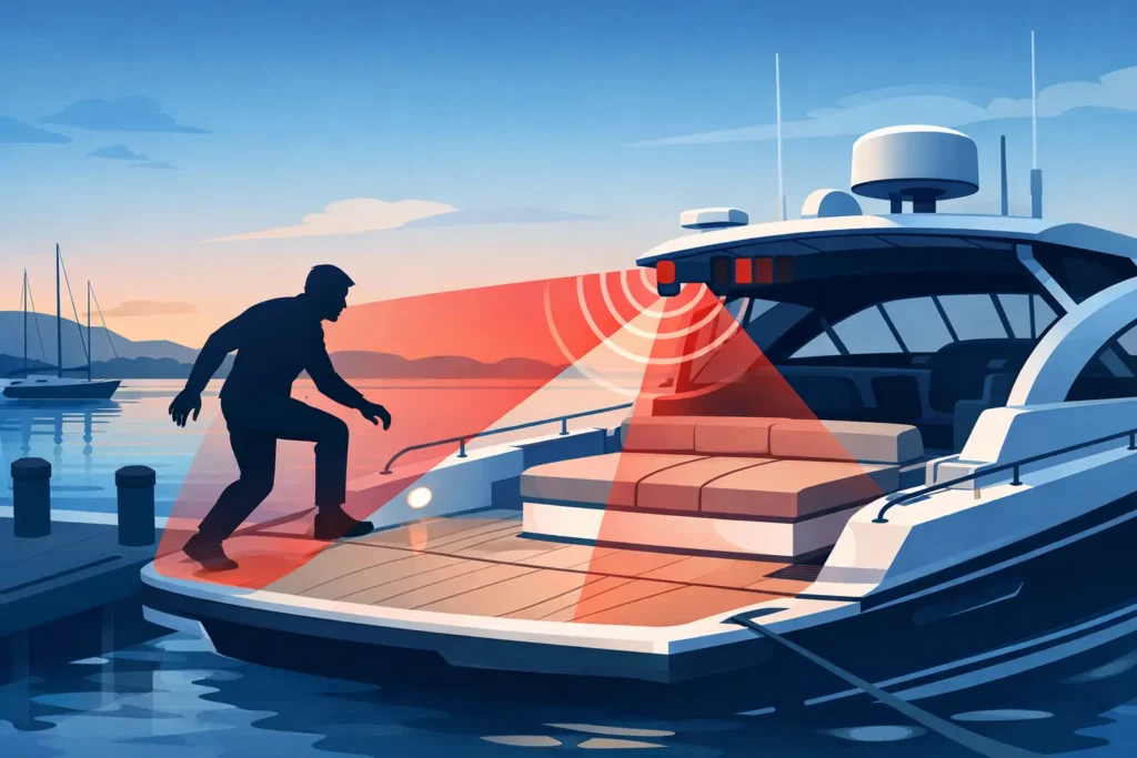 Boat Deck Intruder Sensor Stops Unwanted Boarding