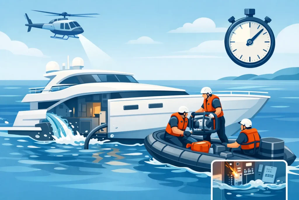 Yacht Flooding Response Case Study in 17 Minutes